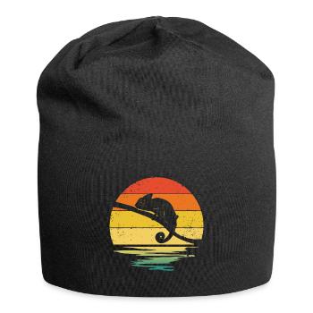 Chameleon Retro Graphic - Jersey Beanie - black - Front