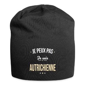 Je peux pas je suis Autrichienne - Bonnet en jersey - noir - Devant