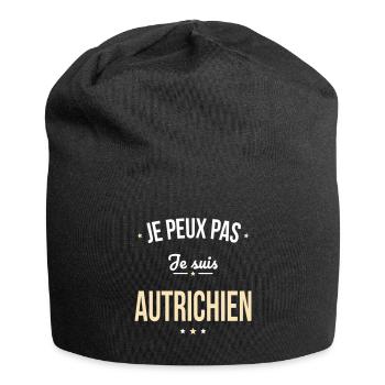 Je peux pas je suis Autrichien - Bonnet en jersey - noir - Devant