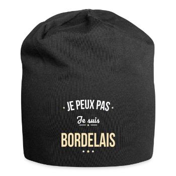Je peux pas je suis Bordelais - Bonnet en jersey - noir - Devant