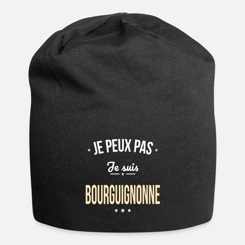 Je peux pas je suis Bourguignonne - Bonnet en jersey - noir
