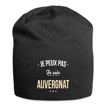 Je peux pas je suis Auvergnat - Bonnet en jersey - noir - Devant