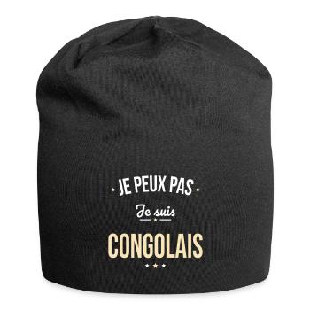 Je peux pas je suis Congolais - Bonnet en jersey - noir - Devant