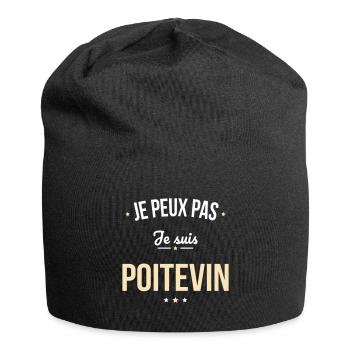 Je peux pas je suis Poitevin - Bonnet en jersey - noir - Devant