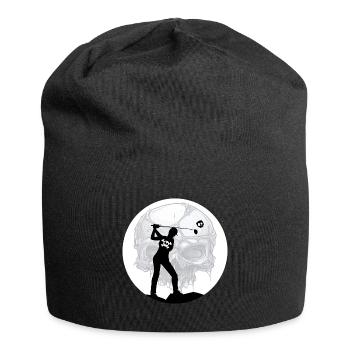 Golf golfeur au clair de lune d’Halloween sur le terrain de golf - Bonnet en jersey - noir - Devant