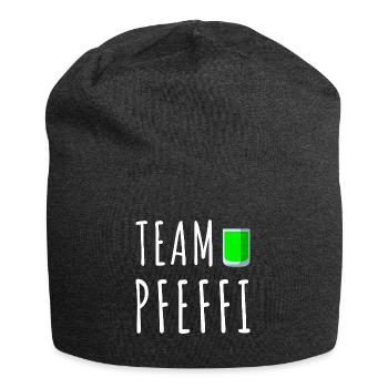 Pfefferminz Likör Pfeffi Vatertag Sauf - Jersey-Beanie - Anthrazit - Vorne
