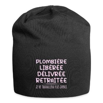 Plombière célèbre sa retraite avec humour cadeau - Bonnet en jersey - noir - Devant