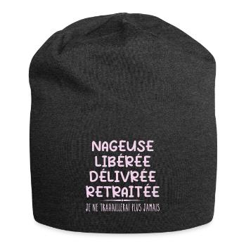 Schwimmer feiert Ruhestand mit Humorgeschenk - Jersey-Beanie - Anthrazit - Vorne