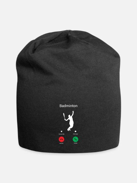 BADMINTON RUFT! ICH MUSS BADMINTON SPIELEN GEHEN! - Jersey-Beanie - Schwarz