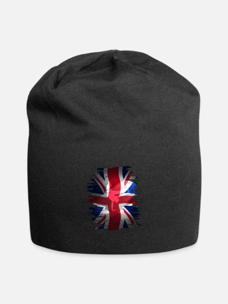 Union Jack skater drapeau britannique Angleterre Londres Brexit - Bonnet en jersey - noir