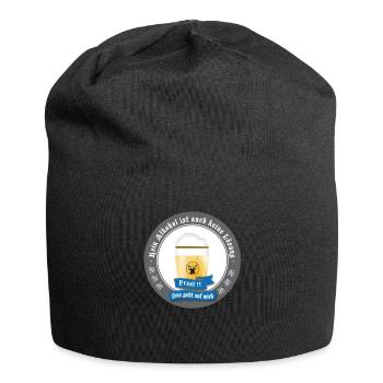 bier bierdeckel prost weizen party LOL - Jersey-Beanie - Schwarz - Vorne