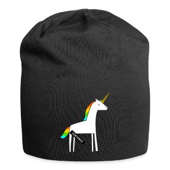 Sale licorne / drôle / Provocateur - Bonnet en jersey - noir - Devant