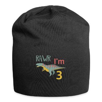 Pour trois garçons d'anniversaire pour les filles Ceratosaurus - Bonnet en jersey - noir - Devant