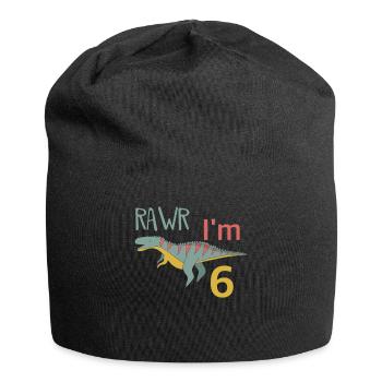 For the 6th birthday for boys Ceratosaurus - Jersey Beanie - black - Front