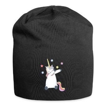 Dabbing Unicorn Dabbing Unicorn Glitter Glitter - Jersey Beanie - black - Front