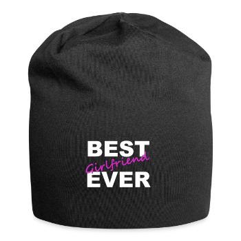 Meilleure amie jamais Petite amie T-shirt - Bonnet en jersey - noir - Devant