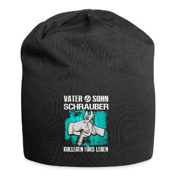 Mechaniker - Vater und Sohn Schrauber - Jersey-Beanie - Schwarz - Vorne