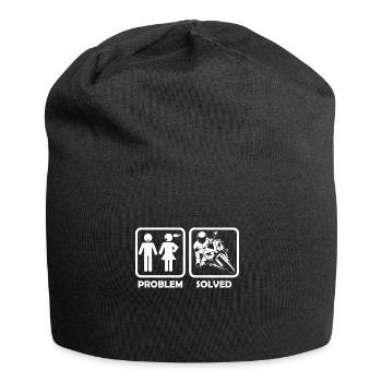 motorcycle superbike problem solution - Jersey-Beanie - Schwarz - Vorne