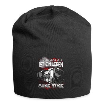 Eisenbahn - Sinnlos ist ein Leben ohne Züge - Jersey-Beanie - Schwarz - Vorne