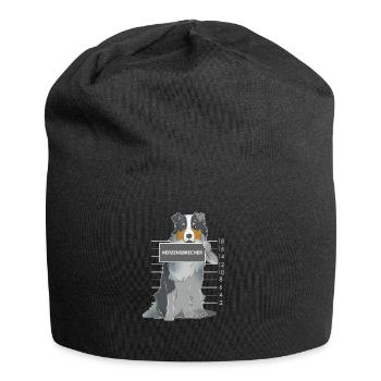 Australian Shepherd heartbreaker dog gift - Jersey Beanie - black - Front
