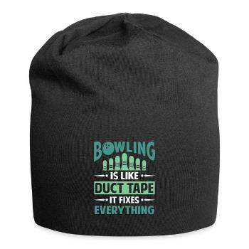 Bowling is like Duct Tape it fixes everything - Bonnet en jersey - noir - Devant