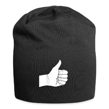 daumen hoch - Jersey-Beanie - Schwarz - Vorne