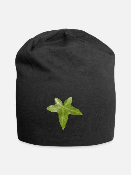 ivy leaf - Jersey Beanie - black