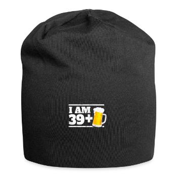 Lustiges Geschenk zum 40. Geburtstag 39+1 Bier Fun - Jersey-Beanie - Schwarz - Vorne
