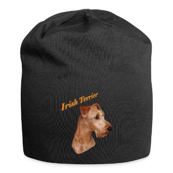 Irish Terrier - Jersey-Beanie - Schwarz - Vorne