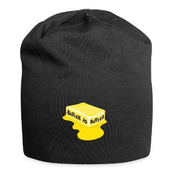 Butter Is Better Great Chef Cooking - Jersey Beanie - black - Front