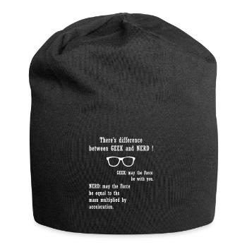 Il y a différence entre GEEK et NERD - Bonnet en jersey - noir - Devant