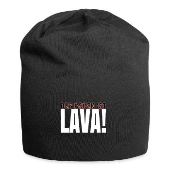 DER BODEN IST LAVA als Geschenk - Jersey-Beanie - Schwarz - Vorne