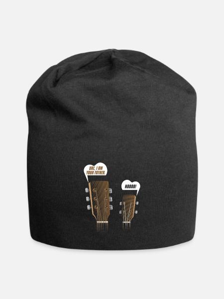 Ukulele Gitarre Geschenk Uke are you my father - Jersey-Beanie - Schwarz