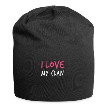 J'aime ma réunion de famille de clan - Bonnet en jersey - noir - Devant
