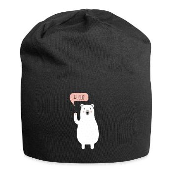 Eisbaer Hallo - Jersey-Beanie - Schwarz - Vorne