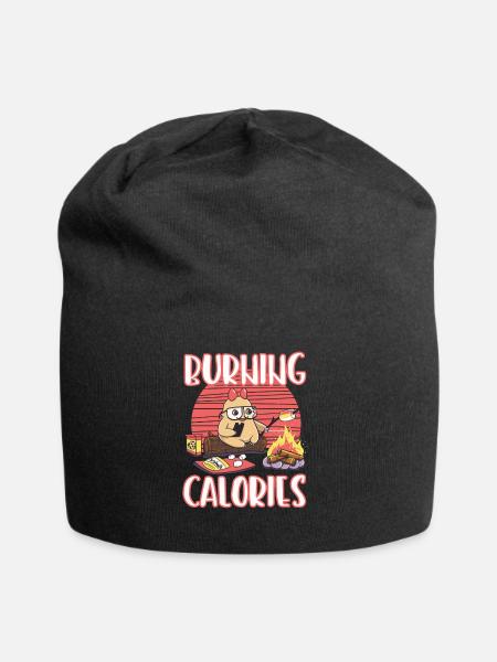Kalorien Diät Faultier lustig Geschenk Abnehmen - Jersey-Beanie - Schwarz