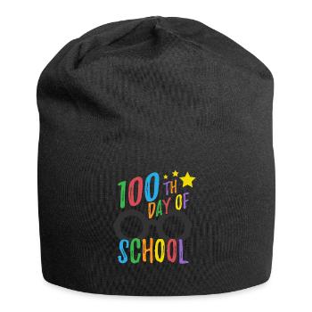 100e jour d'école T pour les enseignants et les étudiants - Bonnet en jersey - noir - Devant