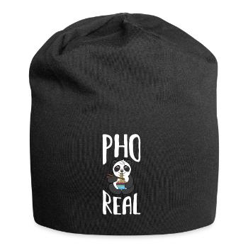 Pho Real Panda Soup Vietnamese Food Gift - Jersey Beanie - black - Front