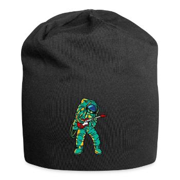 Spaceman jouant guitare drôle Rock Cartoon Cool - Bonnet en jersey - noir - Devant