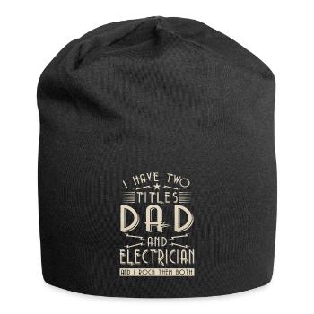 I have two titles Dad and Electrician - Jersey-Beanie - Schwarz - Vorne