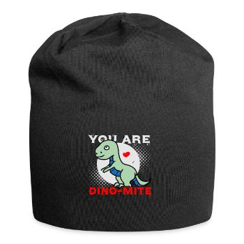 Vous êtes Dino-Mite - sort Dino - amour - Bonnet en jersey - noir - Devant