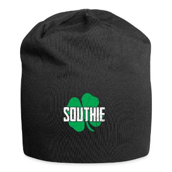 Southie en détresse Green Shamrock St Patricks Day - Bonnet en jersey - noir - Devant