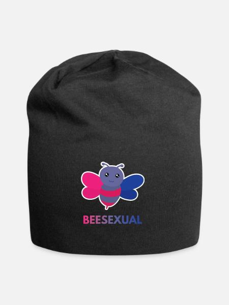 Beesexual - Bisexual T-Shirt - Gay Pride Geschenk - Jersey-Beanie - Schwarz