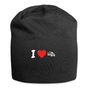 Ich liebe love krankenwagen ambulanz png - Jersey-Beanie - Schwarz - Vorne