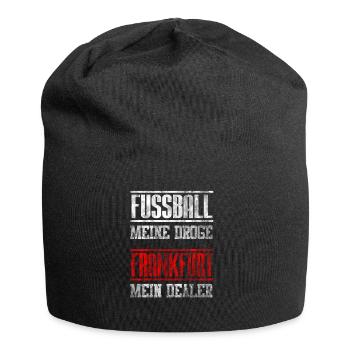 Fussball Meine Droge - Frankfurt Dealer Geschenk - Jersey-Beanie - Schwarz - Vorne
