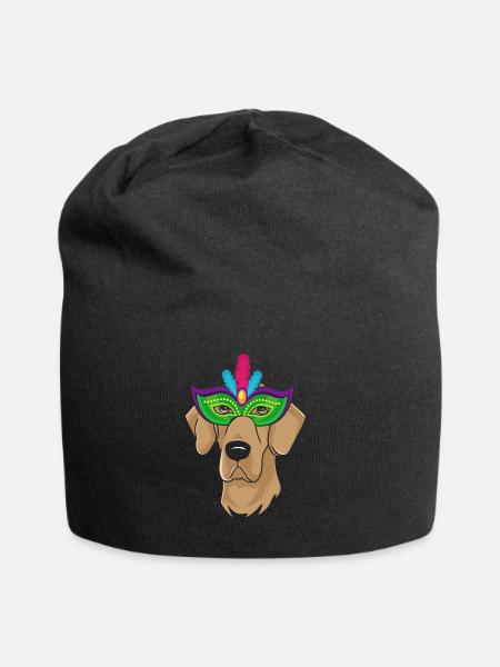 I love Great Dane gift Carnival Faschin - Jersey Beanie - black