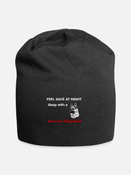 Deutscher Schäferhund - Jersey-Beanie - Schwarz