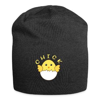 Ostern - Osterei - Kücken- Küken - Süß - Geschenke - Jersey-Beanie - Anthrazit - Vorne