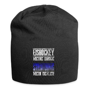 Straubing - Eishockey meine Droge - mein Dealer. - Jersey-Beanie - Schwarz - Vorne