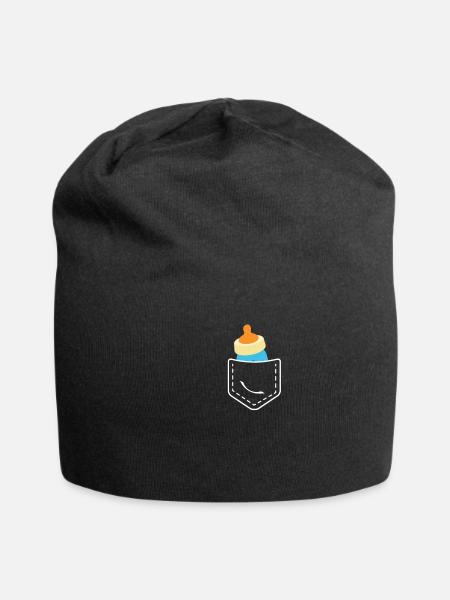 Mignon Biberon poche cadeau - Bonnet en jersey - noir